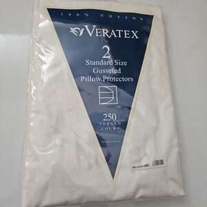 Veratex 2 Pillow Protectors Gusseted NEW